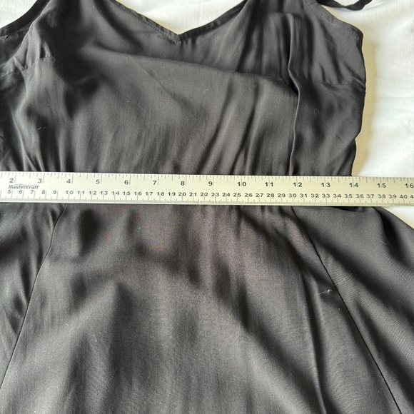 GAP New Sleeveless Fit & Flare Cami Dress Black Small Tie Straps Cocktail Summer - Picture 13 of 16